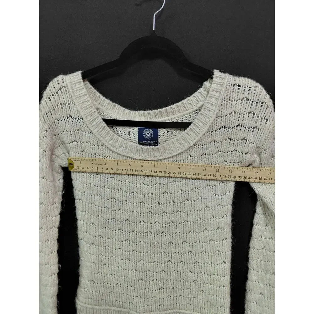 American Eagle Outfitters Wool Knit Sweater White Solid Long Sleeve Size XS - Picture 6 of 8